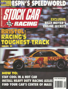 STOCK CAR RACING 1993 SEPT - Bristol, Coke, Corey, Indy, Moyer, Jackson, Axels